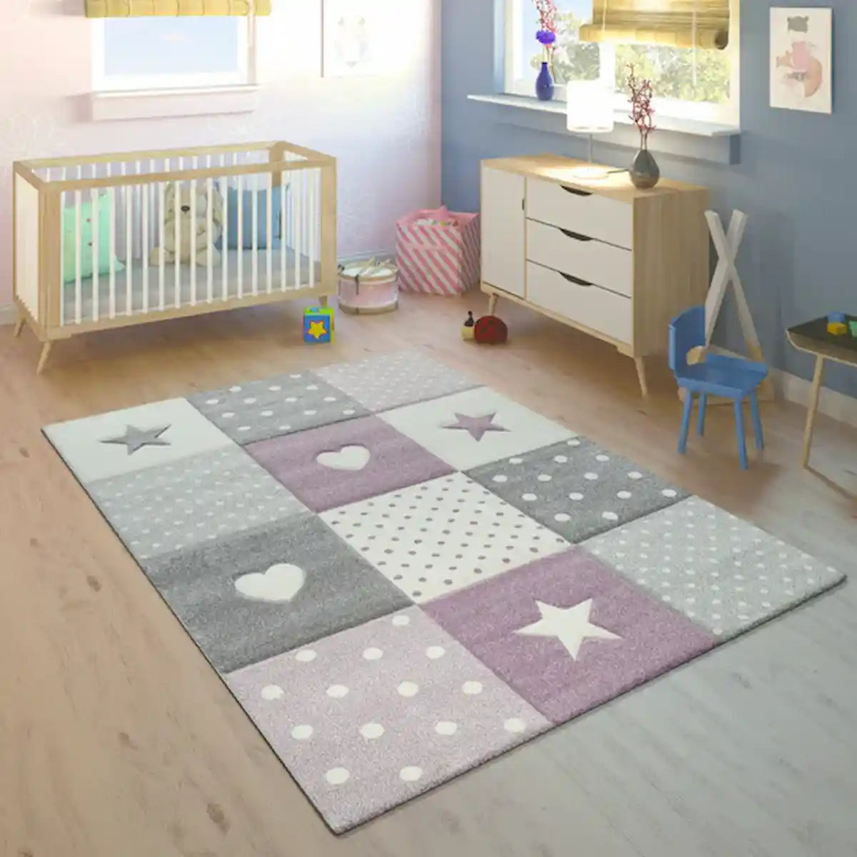 Tapis Enfant Kinglove Violet - Tapis chambre enfant