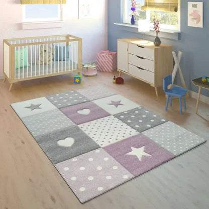 Tapis Enfant Kinglove Violet - Tapis chambre enfant