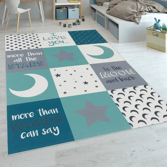 Tapis Enfant Luno - Bleu