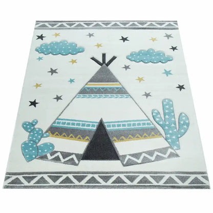 Tapis Enfant Tipi sur fond blanc