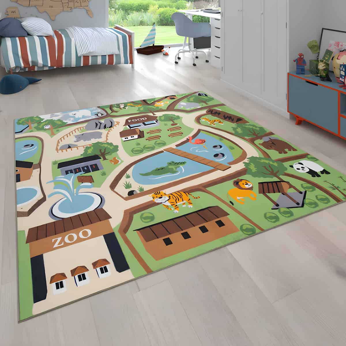 Tapis Enfant Zoo - Version Carré