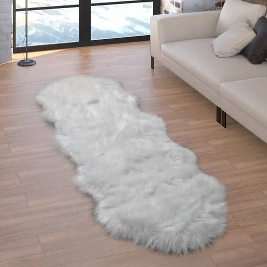 Tapis Forme Originale Calino Blanc - Tapis forme irrégulière