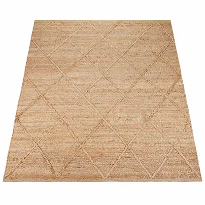 Tapis Jute Payla Beige sur fond blanc