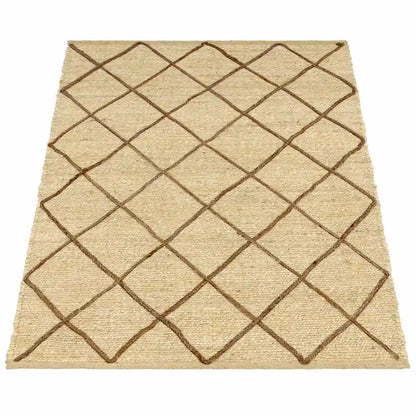 Tapis Jute Payla Cream sur fond blanc