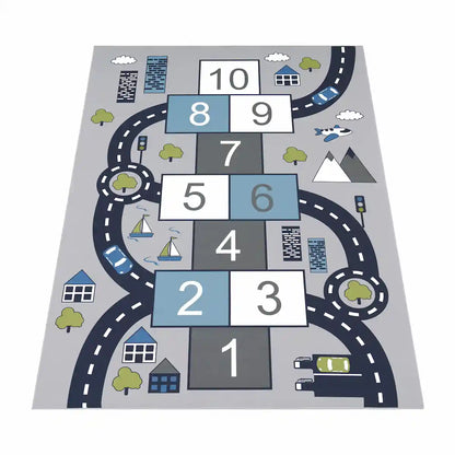 Tapis Marelle Griso - Fond blanc