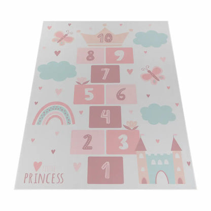 Tapis Marelle Princesse Crème sur fond blanc