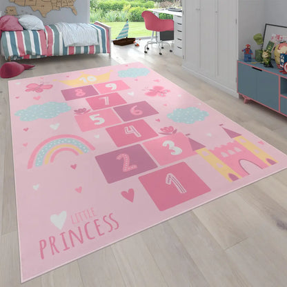 Tapis Marelle Princesse Rose
