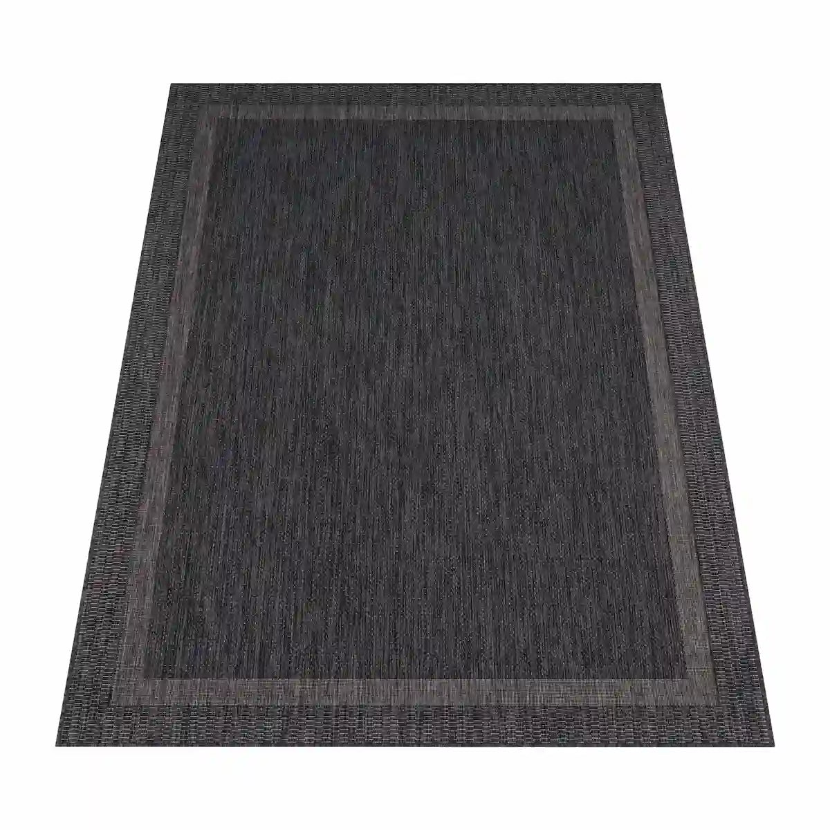 Tapis Naturel Bovo Anthracite sur fond blanc
