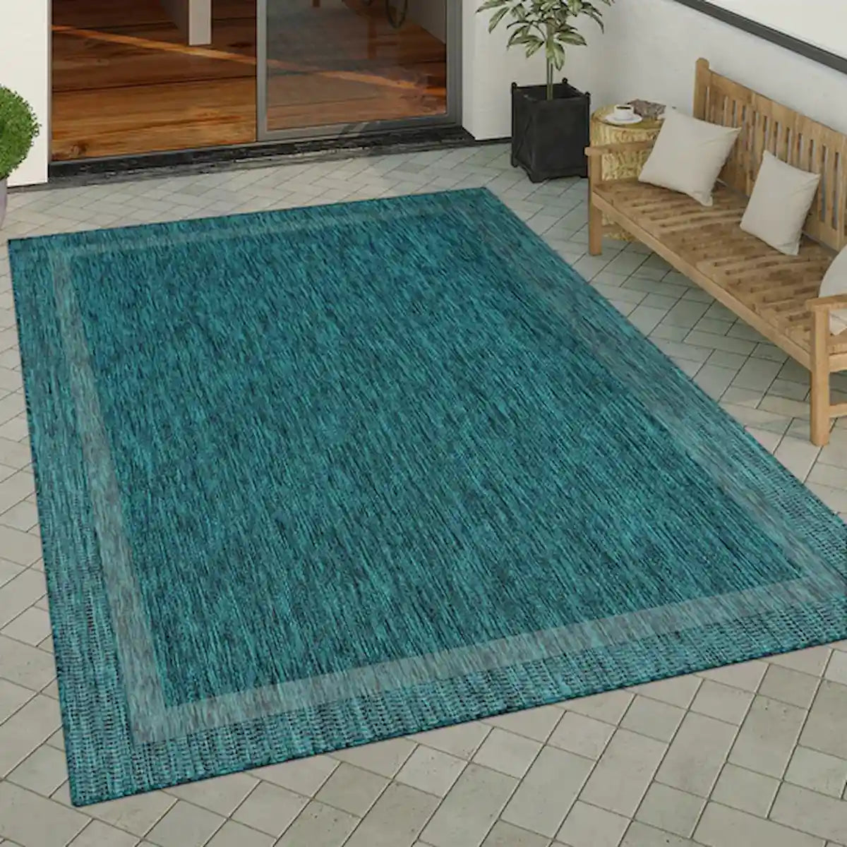 Tapis Naturel Bovo Turquoise