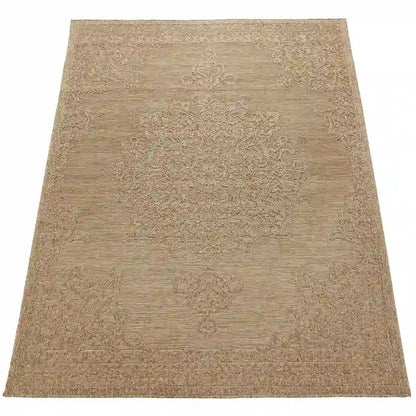 Tapis Oriental Elano Beige sur fond blanc