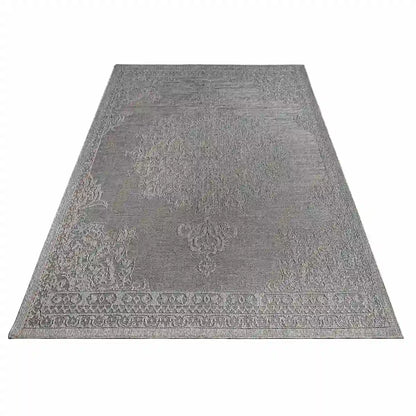 Tapis Oriental Elano Anthracite sur fond blanc