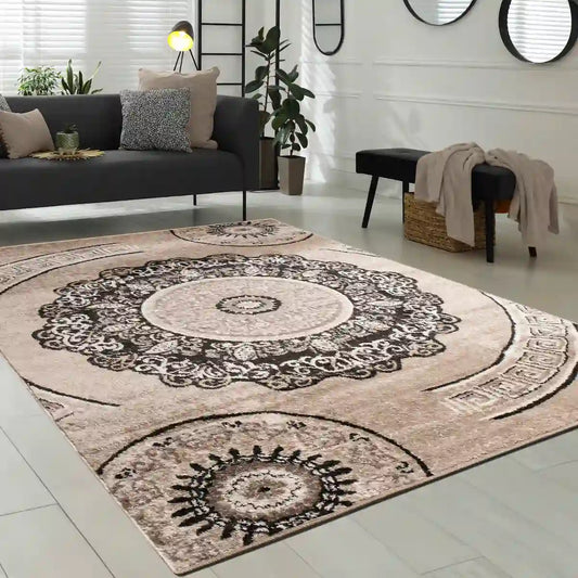 Tapis Oriental Olina Marron - Tapis de salon oriental