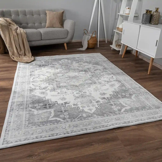 Tapis Oriental Oman Gris