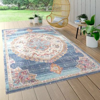 Tapis Oriental Uzela Bleu