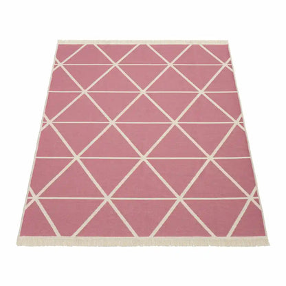 Tapis Original Axia Réversible rose sur fond blanc