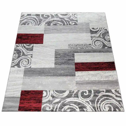 Tapis Original Versati Rouge sur fond blanc