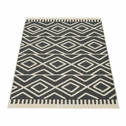 Tapis Original Zaraka Réversible Anthracite sur fond blanc