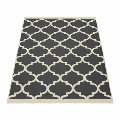 Tapis Oriental Royaliz Réversible anthracite sur fond blanc