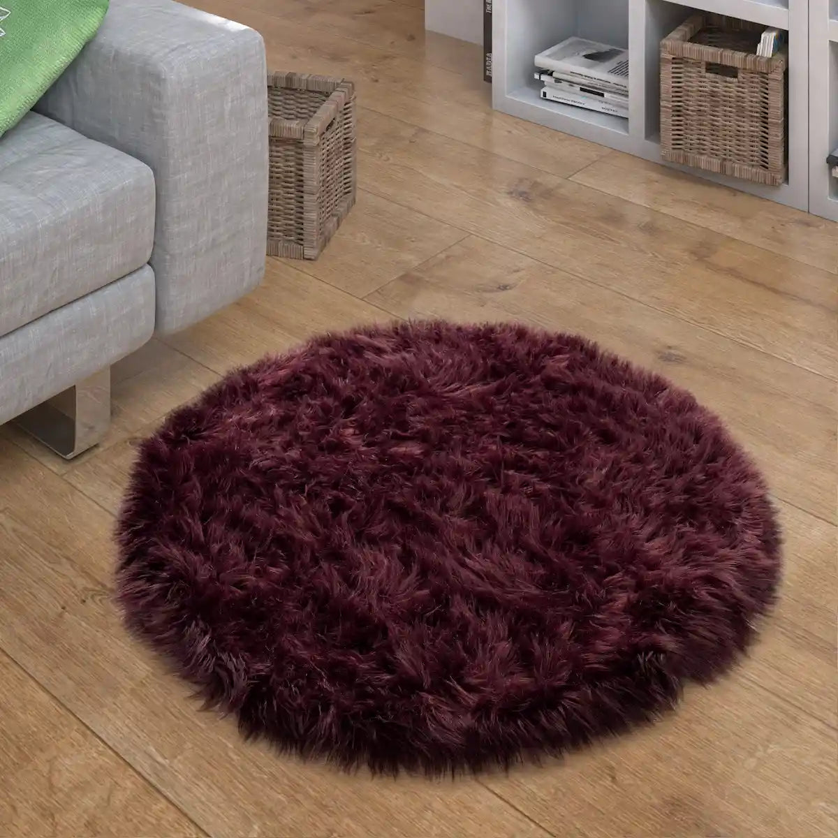 Tapis Rond Doux Calino - Couleur Violette
