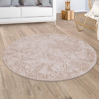 Tapis Rond Doux Cocoon - Crème