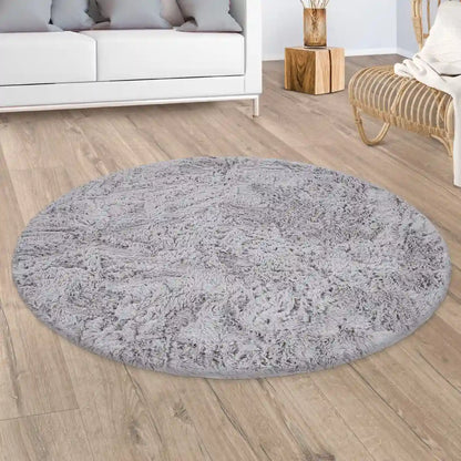 Tapis Rond Doux Cocoon - Gris Clair