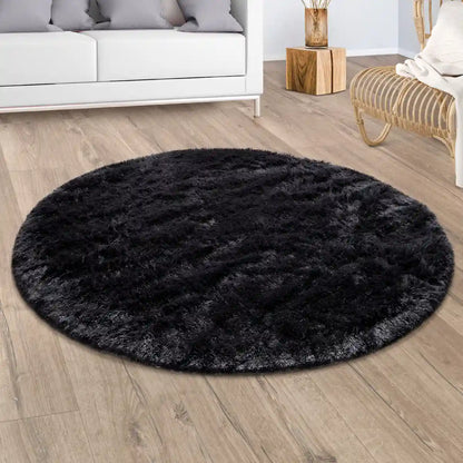 Tapis Rond Doux Cocoon - Noir