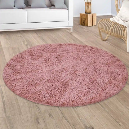 Tapis Rond Doux Cocoon - Rose fushia