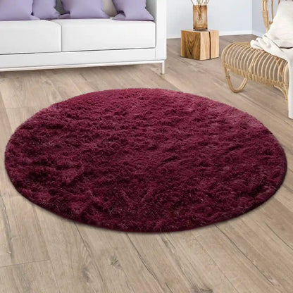 Tapis Rond Doux Cocoon - Violet