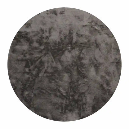 Tapis Rond Doux Lubo Anthracite - Tapis rond couleur anthracite