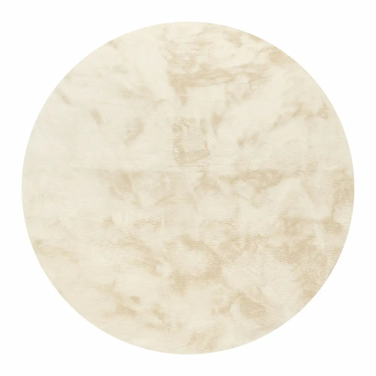 Tapis Rond Doux Lubo Cream - Tapis rond couleur crème