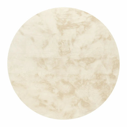 Tapis Rond Doux Lubo Cream - Tapis rond couleur crème