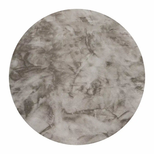 Tapis Rond Doux Lubo Gris - Tapis Rond