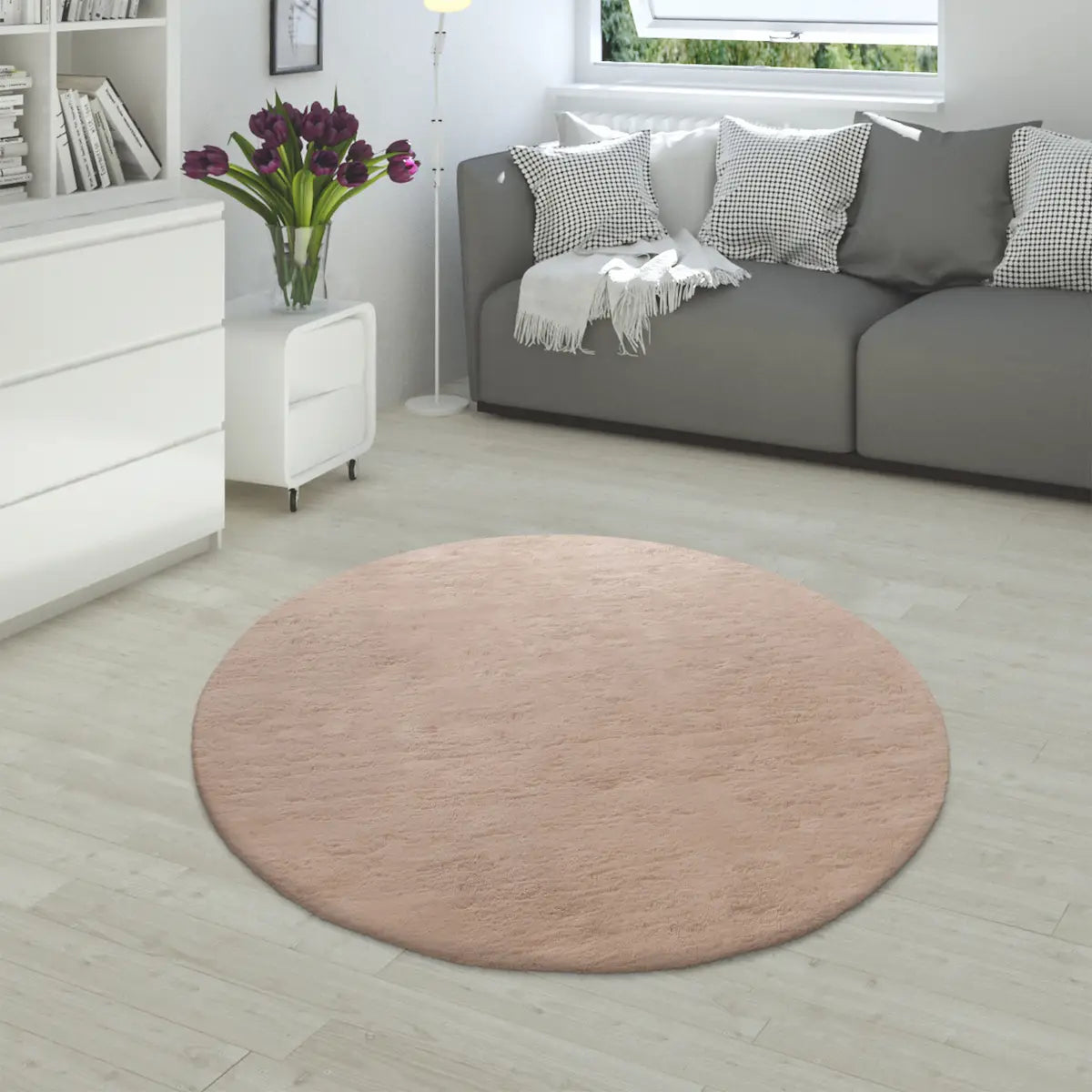 Tapis Rond Doux Muelito - Beige