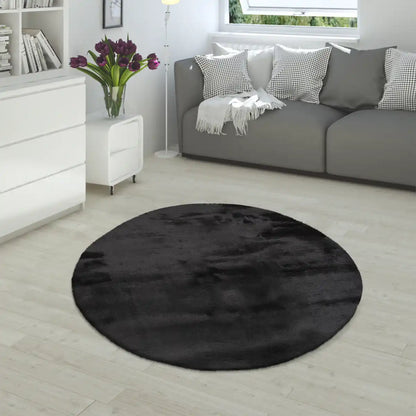 Tapis Rond Doux Muelito - Noir