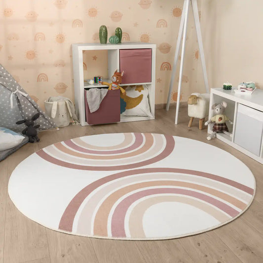 Tapis Rond Enfant Arceau - Rose