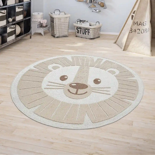 Tapis Rond Enfant Bobino Beige - Tapis chambre enfant