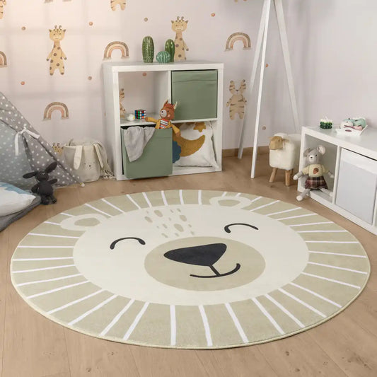 Tapis Rond Enfant Buno couleur Beige