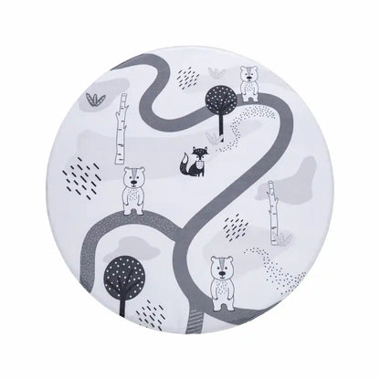 Tapis Rond Enfant Circulo sur fond blanc