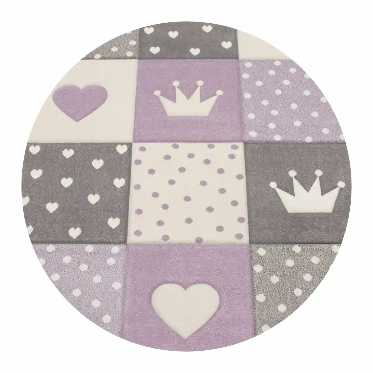 Tapis Rond Enfant Kinglove Violet