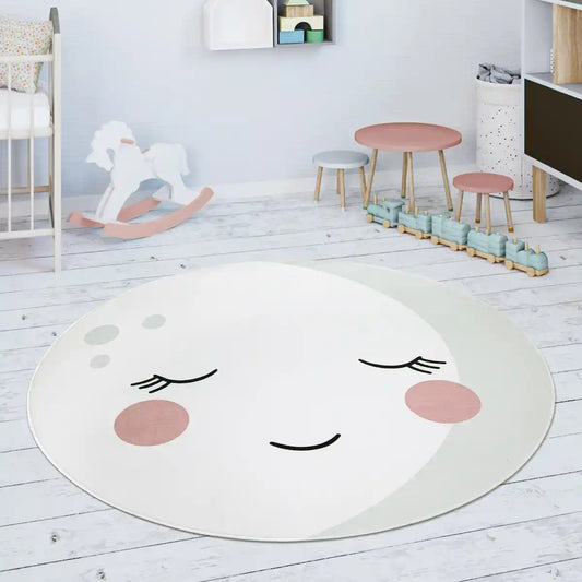 Tapis Rond Enfant Luna - Tapis pour chambre d'enfant