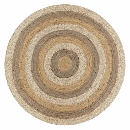 Tapis Rond Jute Cilyo sur fond blanc