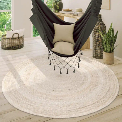 Tapis Rond Jute Pavo -Blanc