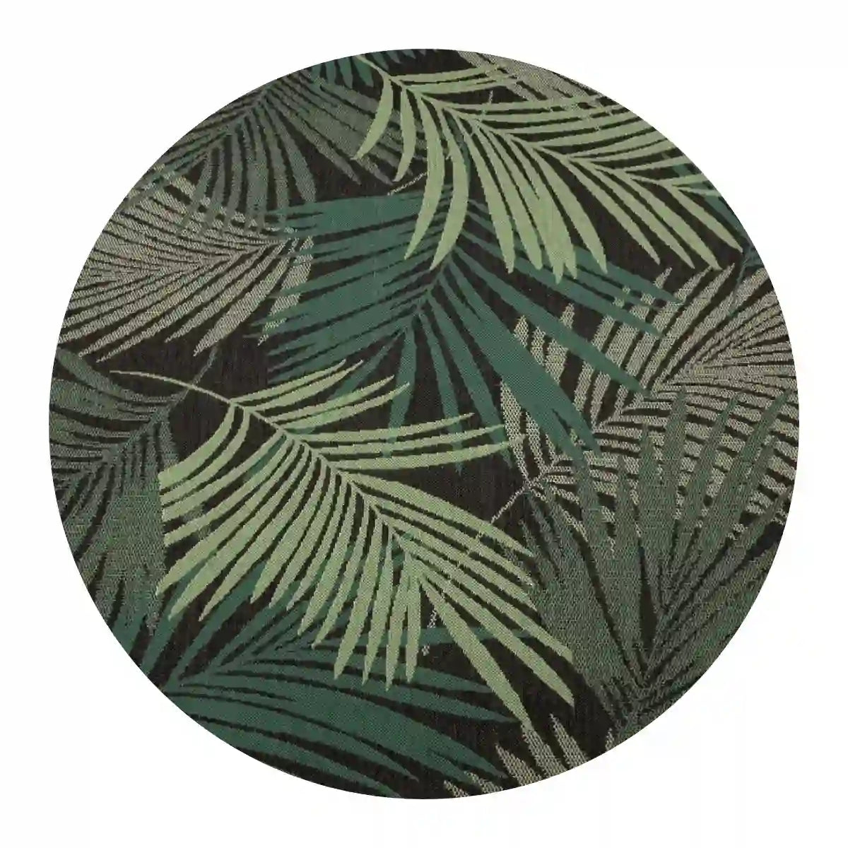 Tapis Rond Naturel Tropica - Noir