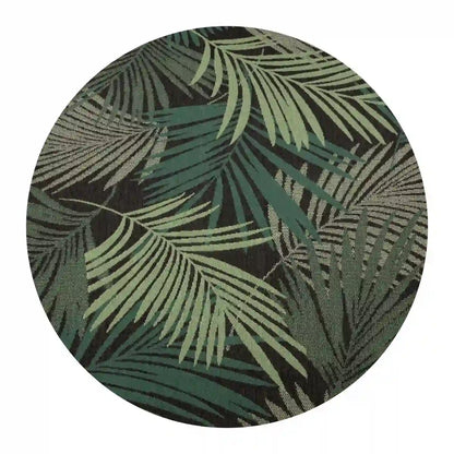 Tapis Rond Naturel Tropica - Noir