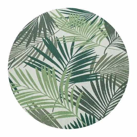 Tapis Rond Naturel Tropica - Vert