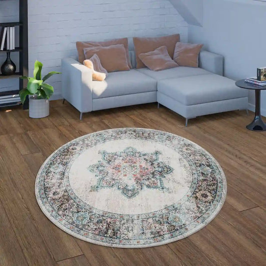 Tapis Rond Oriental Safi Cream