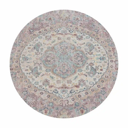 Tapis Rond Oriental Safi Rose