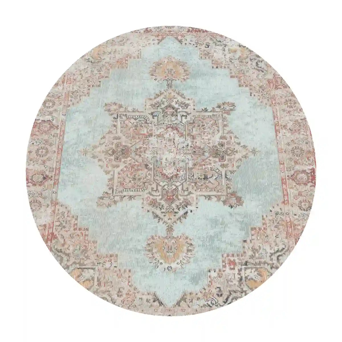 Tapis Rond Oriental Safi Turquoise