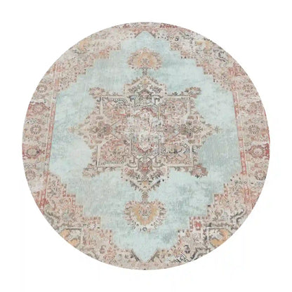 Tapis Rond Oriental Safi Turquoise