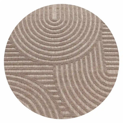 Tapis Rond Scandinave Zola - Beige